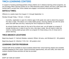 YMCA provides Child Care